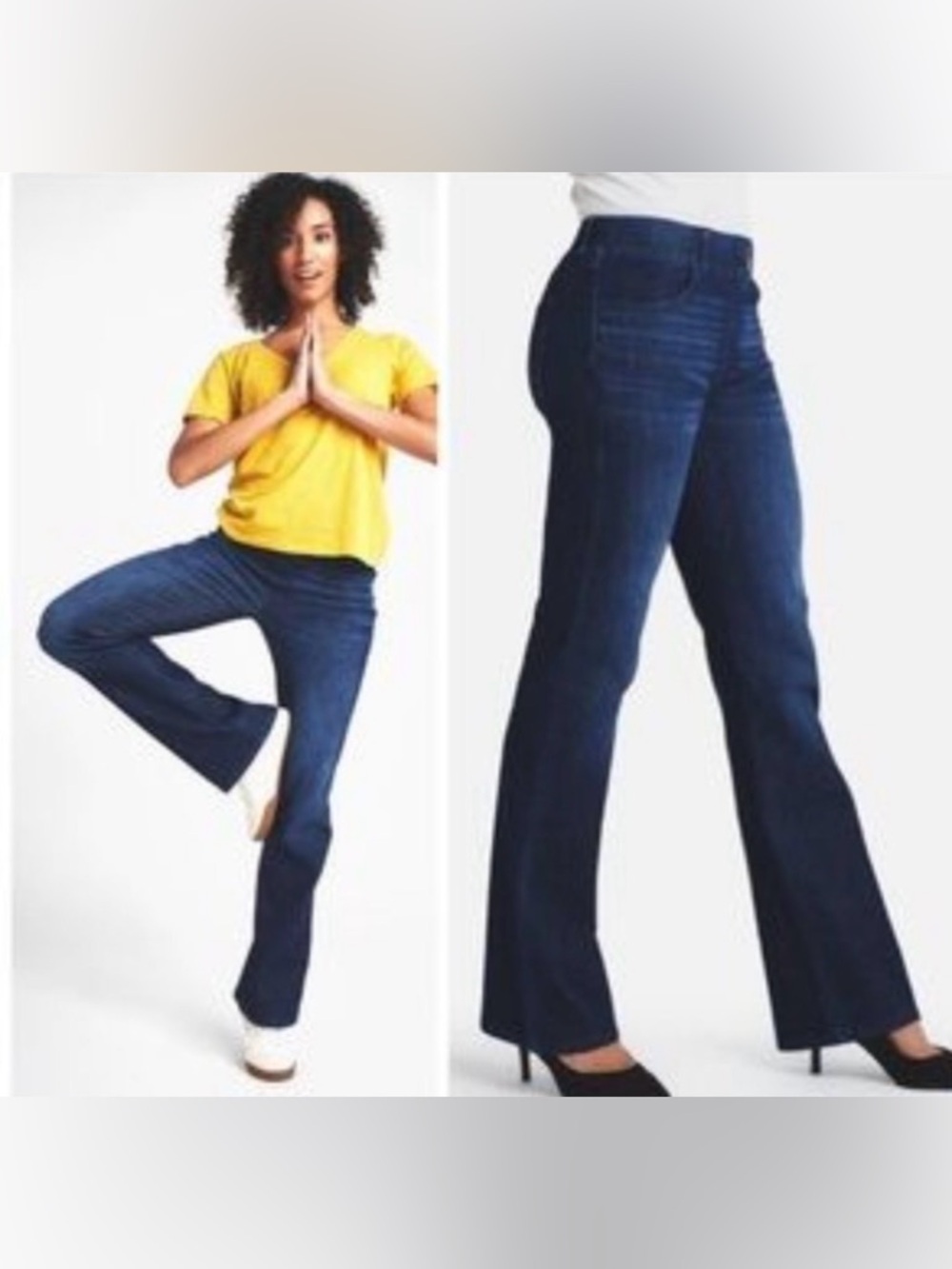 Betabrand Dark Blue Flare Jeans